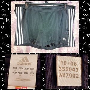 Adidas brand Ladies Black & White Soft Satin Knit Shorts Sz XL